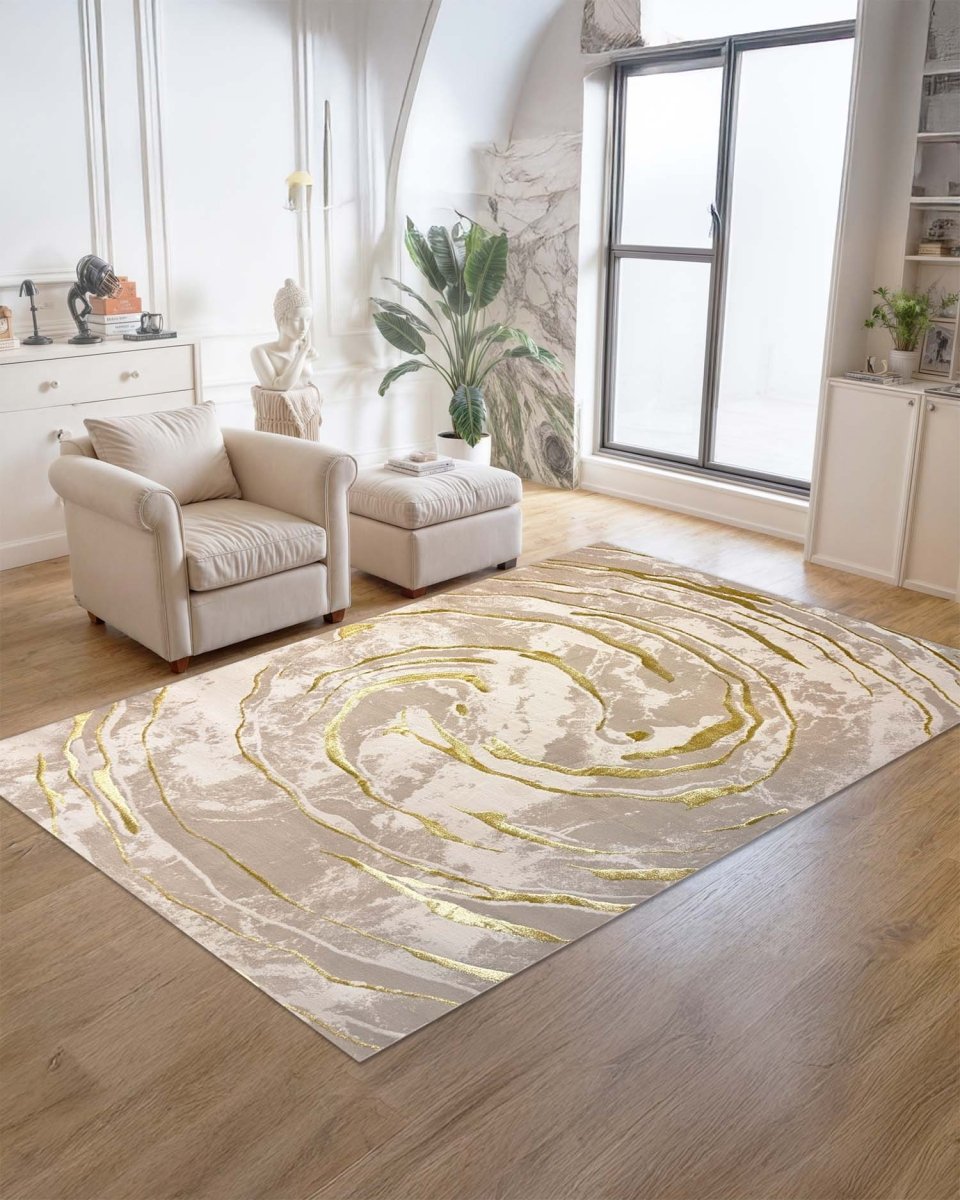 Alfombra Delta 211A Beige Dorado Kodaz Carpet