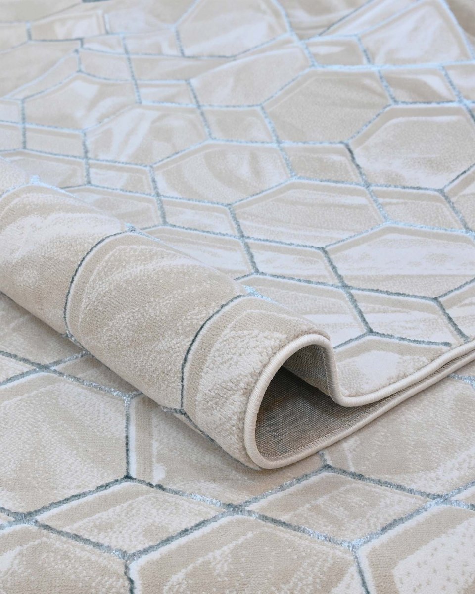 Delta 545A Beige Azul | Alfombra Kodaz Carpet