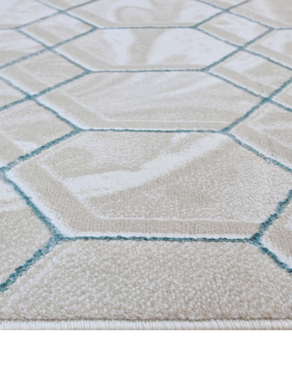 Delta 545A Beige Azul | Alfombra Kodaz Carpet