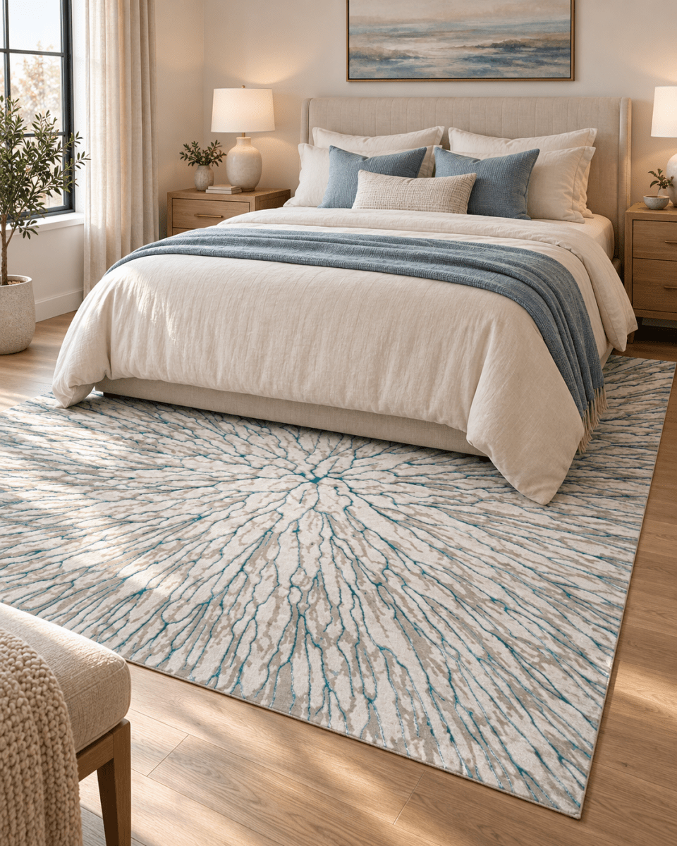 Delta 550 Beige Azul - Kodaz CarpetKodaz Carpet