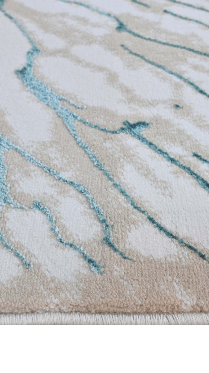 Delta 550A Beige Azul | Alfombra Kodaz Carpet