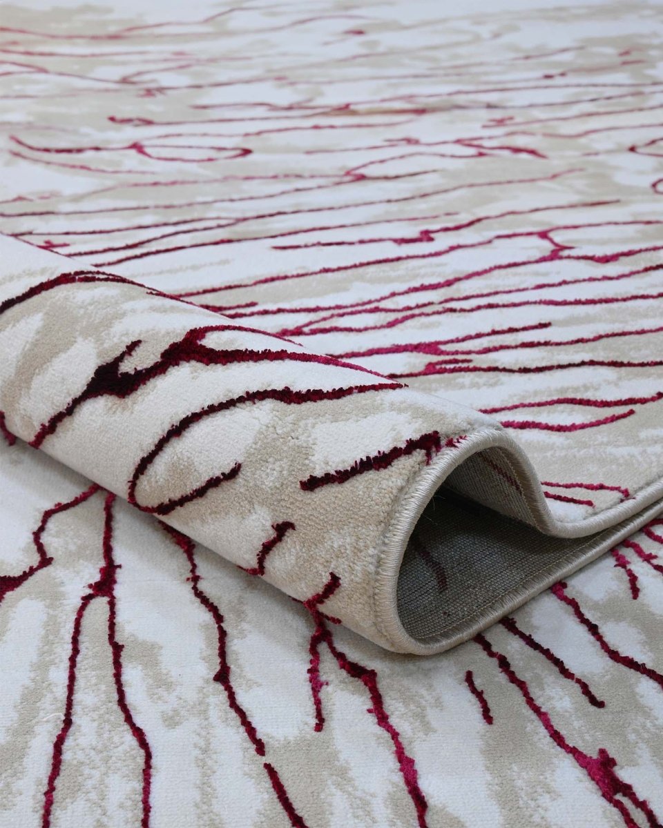 Delta 550A Beige Rojo | Alfombra Kodaz Carpet