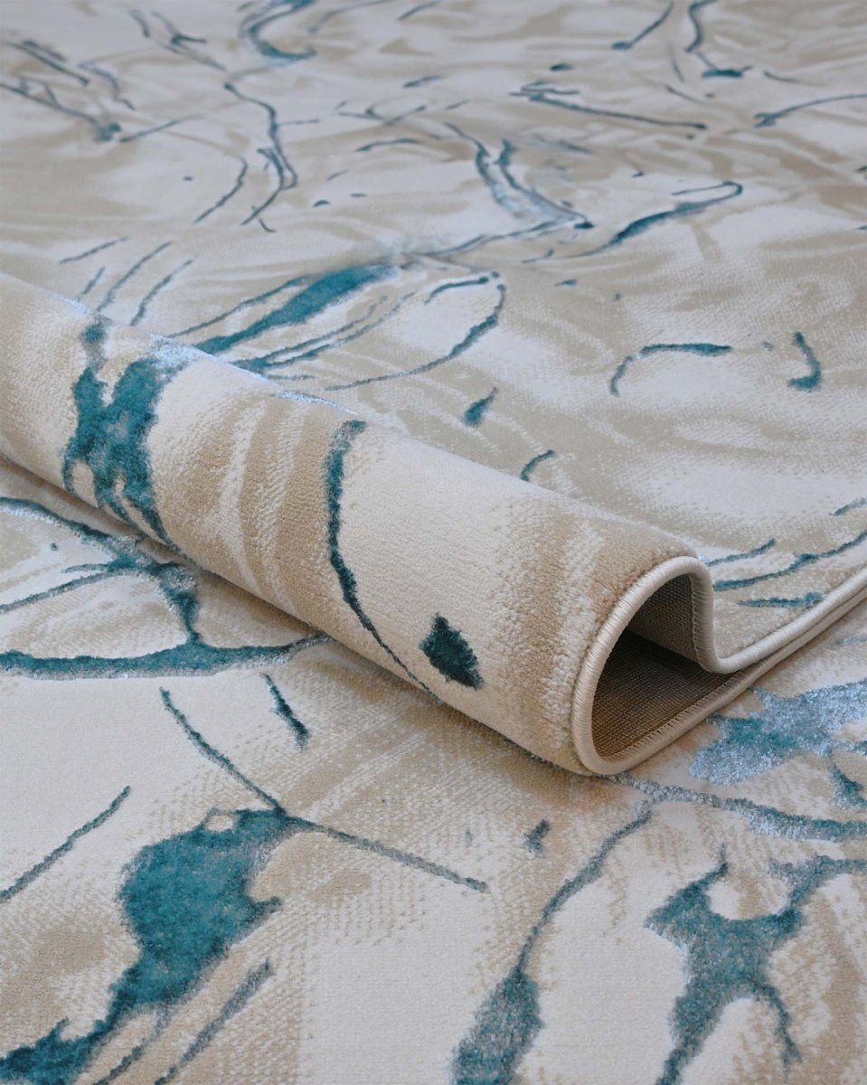 Delta 554A Beige Azul | Alfombra Kodaz Carpet