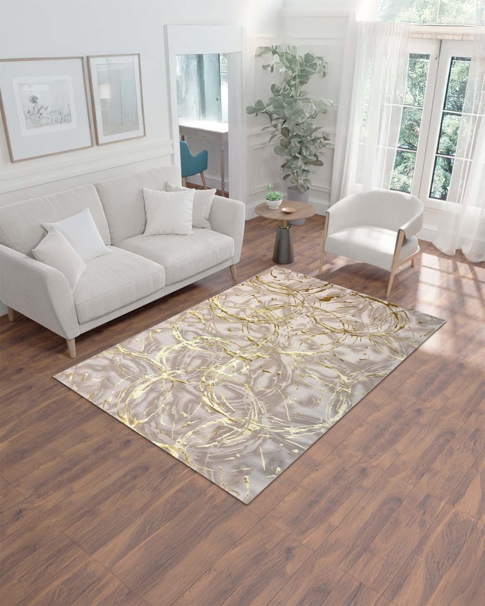 Alfombra Delta 554A Beige Dorado Kodaz Carpet