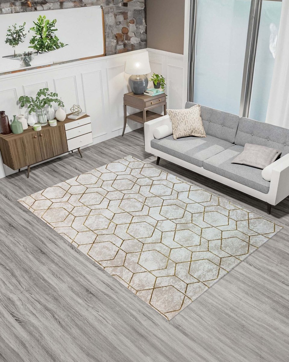 Alfombra Gamma 362A Beige Dorado Kodaz Carpet