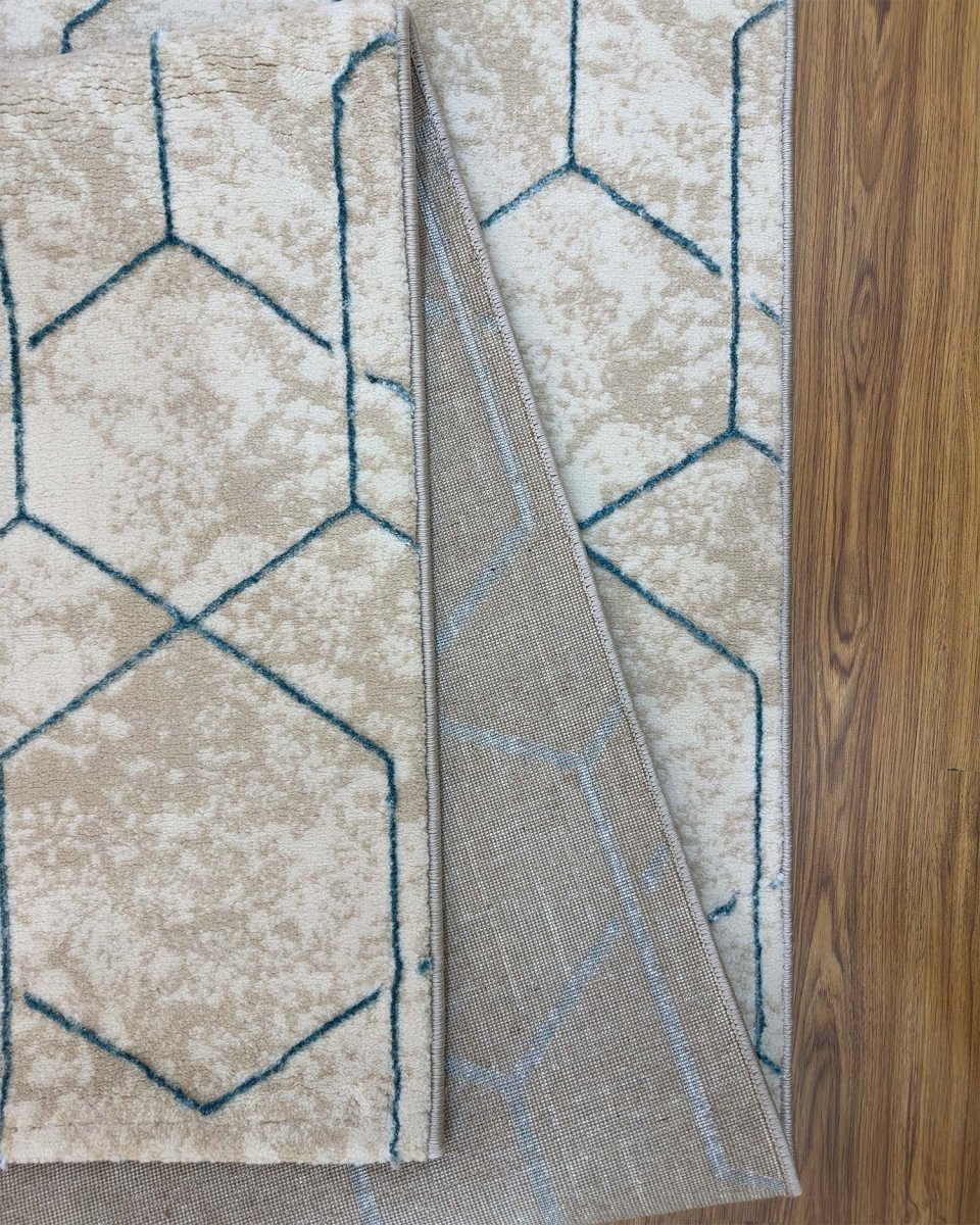 Alfombra Gamma 362A Beige Azul Kodaz Carpet
