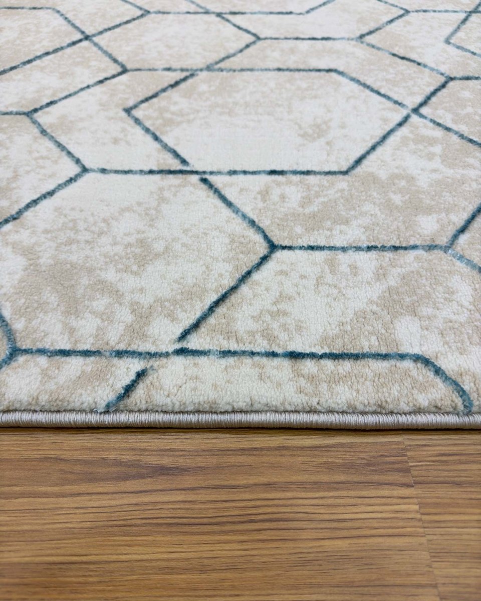Alfombra Gamma 362A Beige Azul Kodaz Carpet