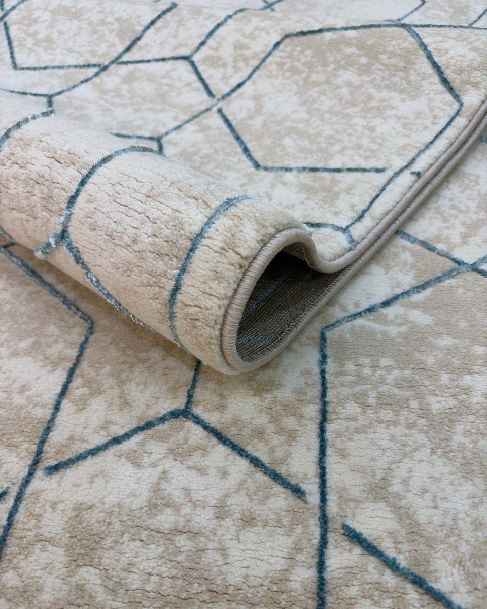 Alfombra Gamma 362A Beige Azul Kodaz Carpet