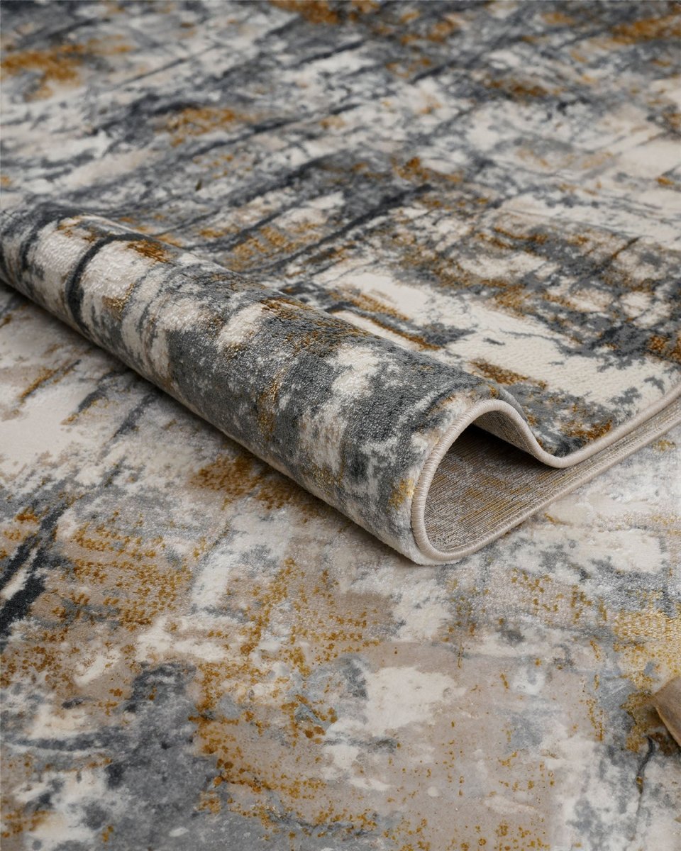 Alfombra Gamma 364A Gris Dorado Kodaz Carpet