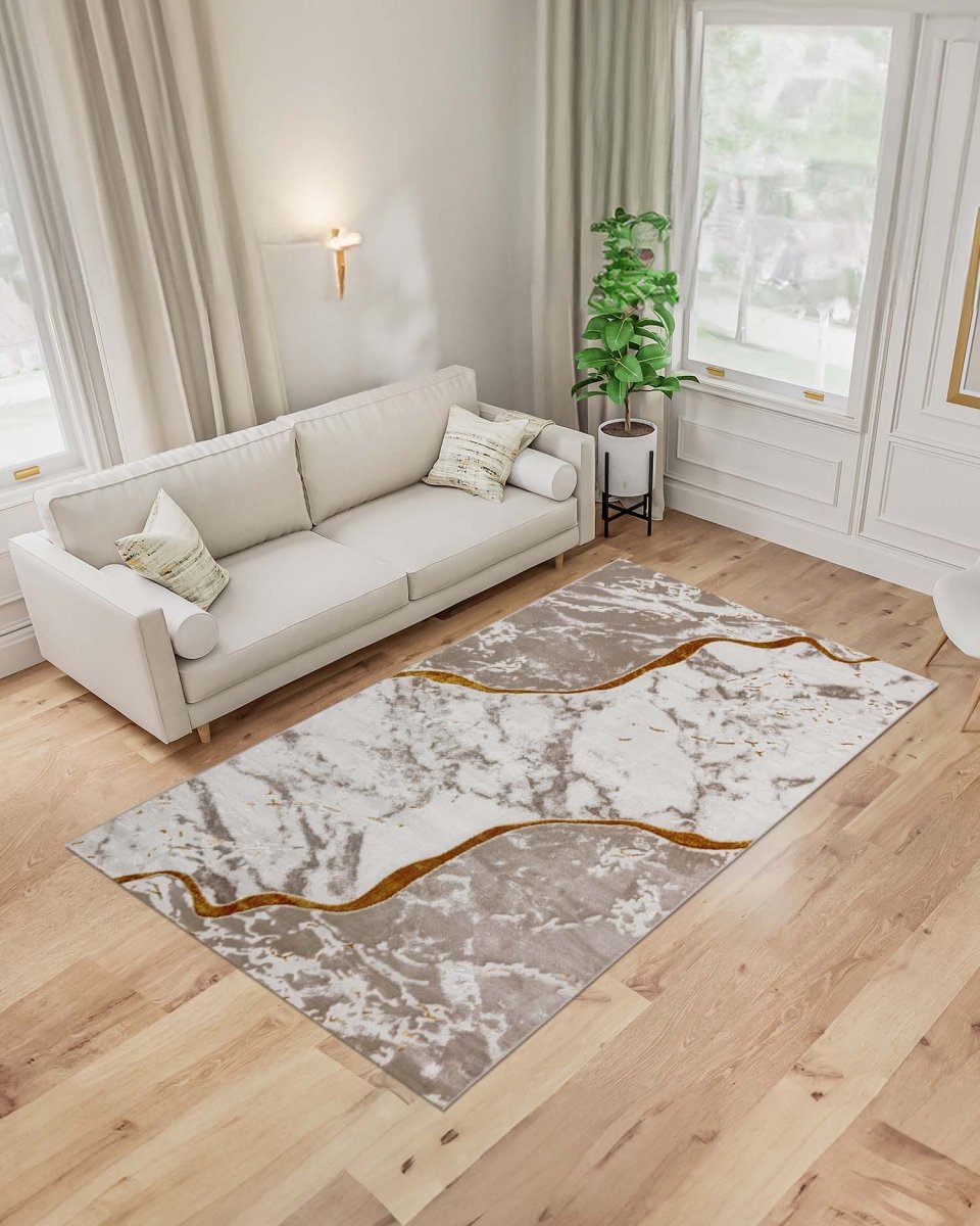 Alfombra Gamma 681A Beige Dorado Kodaz Carpet