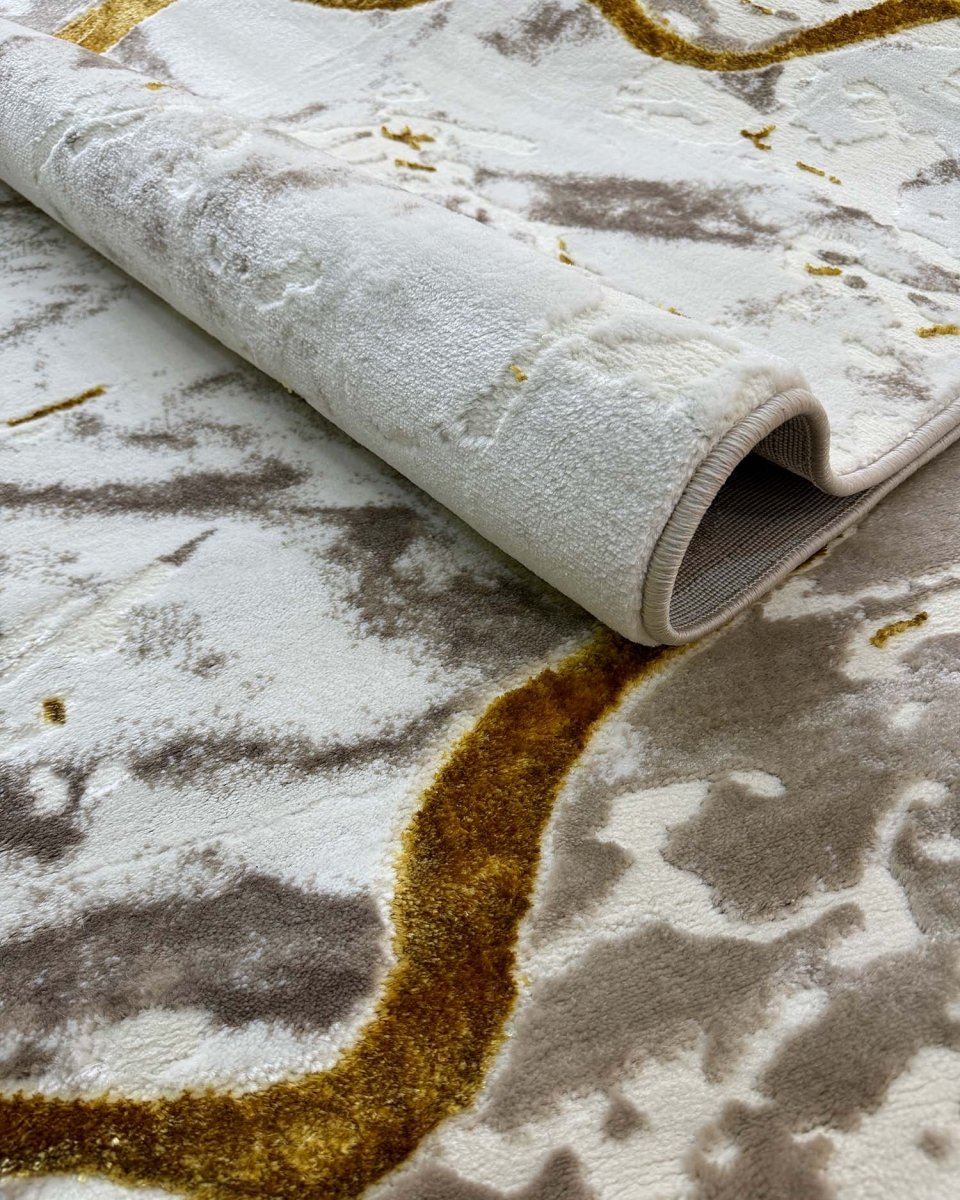 Alfombra Gamma 681A Beige Dorado Kodaz Carpet