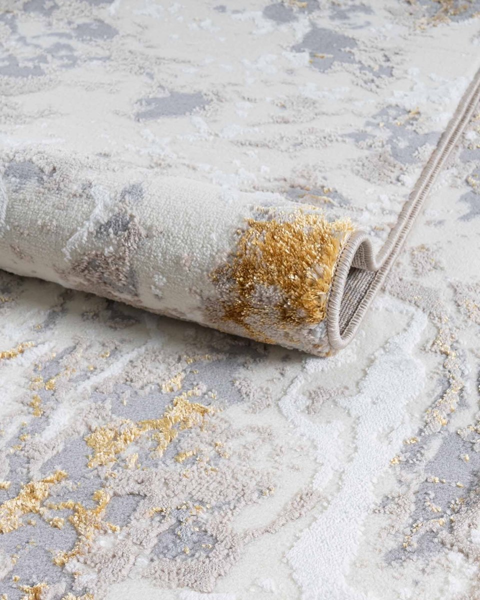 Alfombra Gamma 728A Gris Dorado Kodaz Carpet