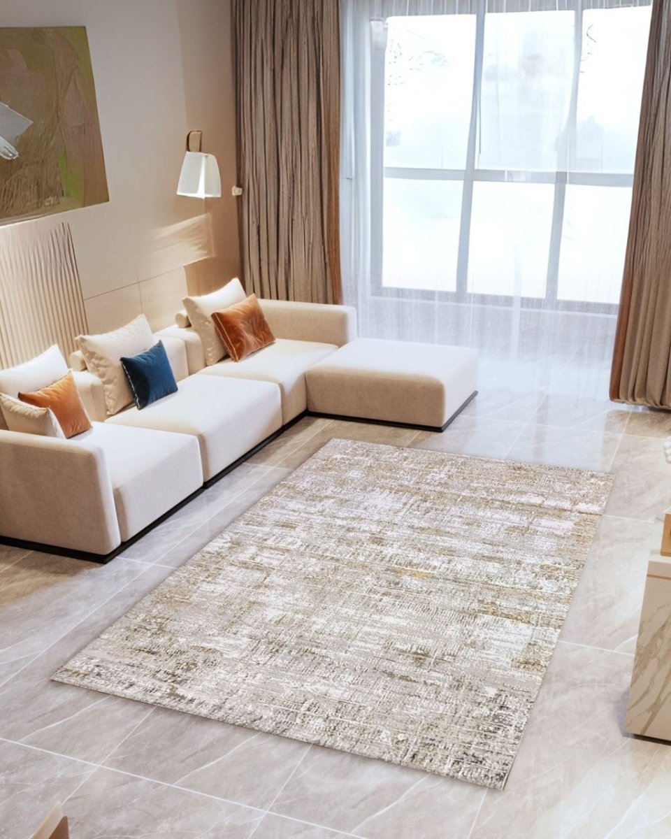 Alfombra Loft 750 Crema Plateado Kodaz Carpet