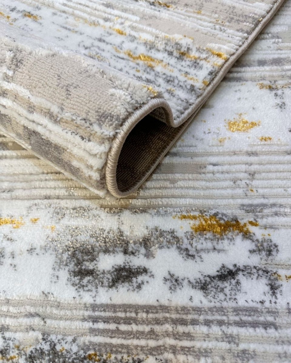 Alfombra Loft 801 Crema Plateado Kodaz Carpet