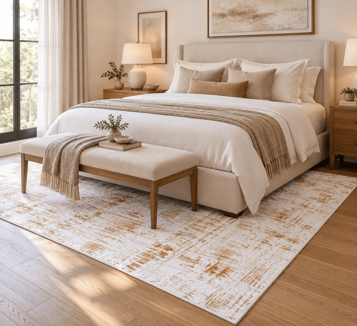 Lotus 255 Blanco Dorado - Kodaz CarpetKodaz Carpet