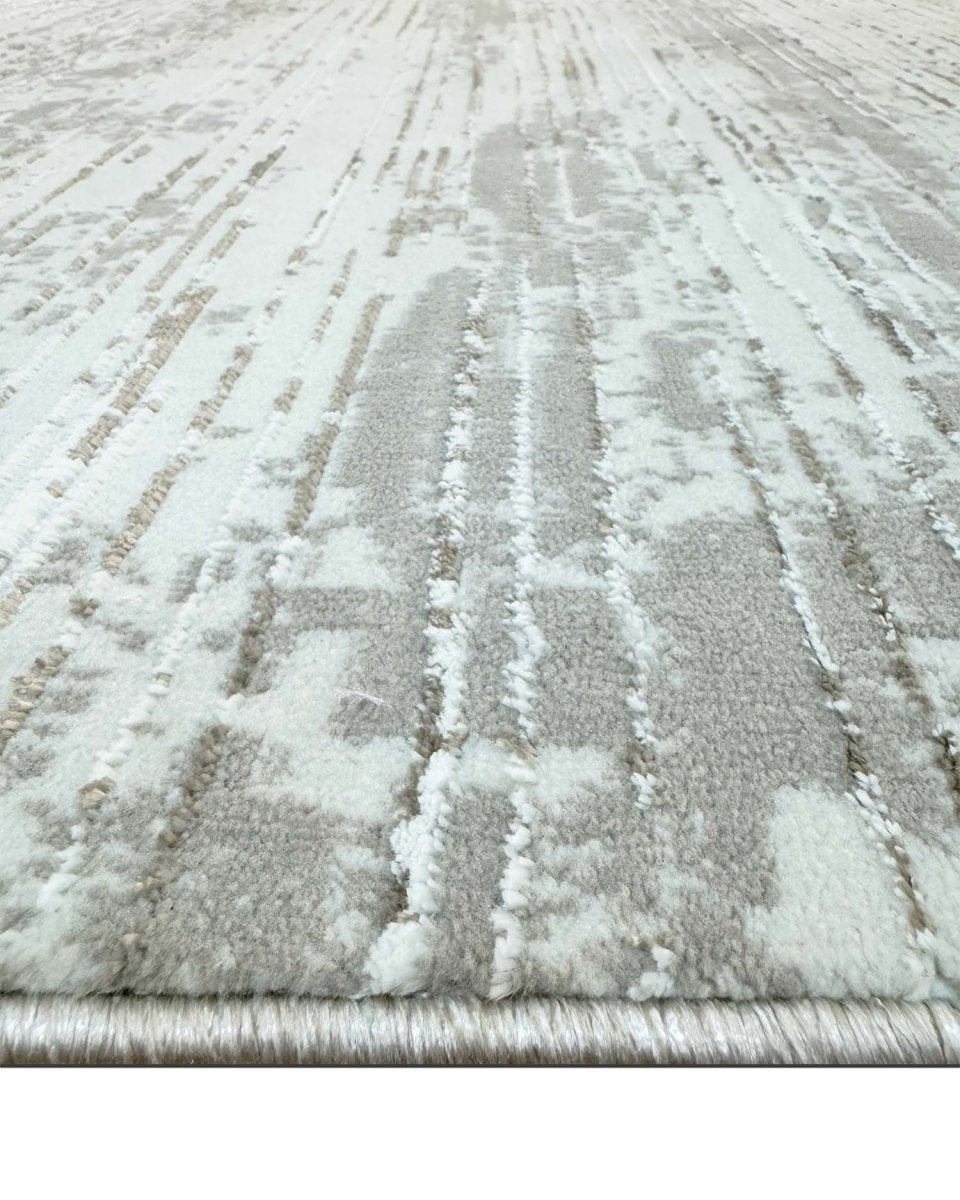 Alfombra Prada 377A Crema Plateado Kodaz Carpet