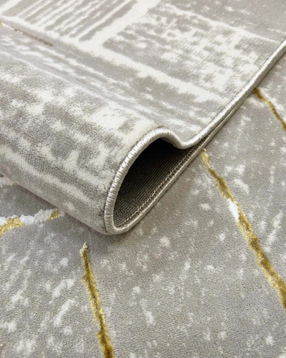 Alfombra Prada 1180 Gris Dorado Kodaz Carpet