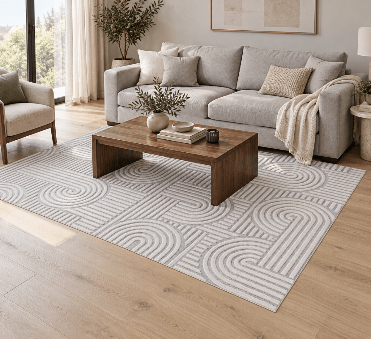 Roma 0026 Blanco Gris - Kodaz CarpetKodaz Carpet