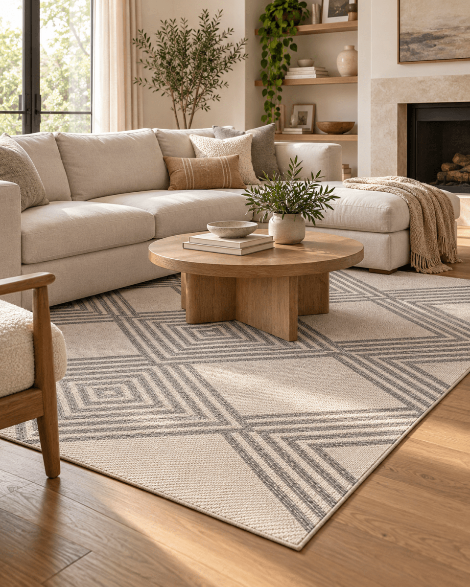 Alfombra Athena 001 Blanco Gris - Kodaz CarpetKodaz Carpet
