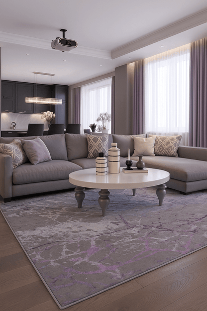 Arte 6093A Gris Lila | Alfombra Kodaz Carpet