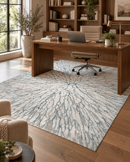 Delta 550 Beige Azul - Kodaz CarpetKodaz Carpet