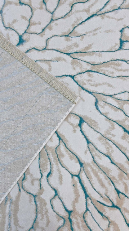 Delta 550A Beige Azul | Alfombra Kodaz Carpet