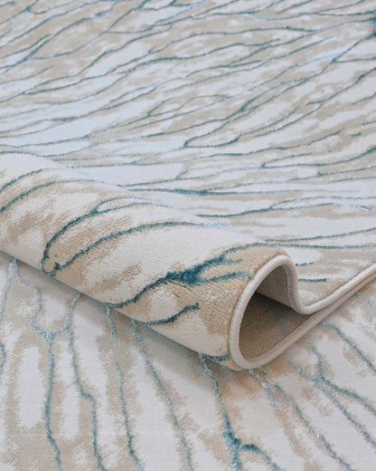 Delta 550A Beige Azul | Alfombra Kodaz Carpet