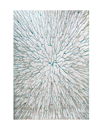 Delta 550A Beige Azul | Alfombra Kodaz Carpet