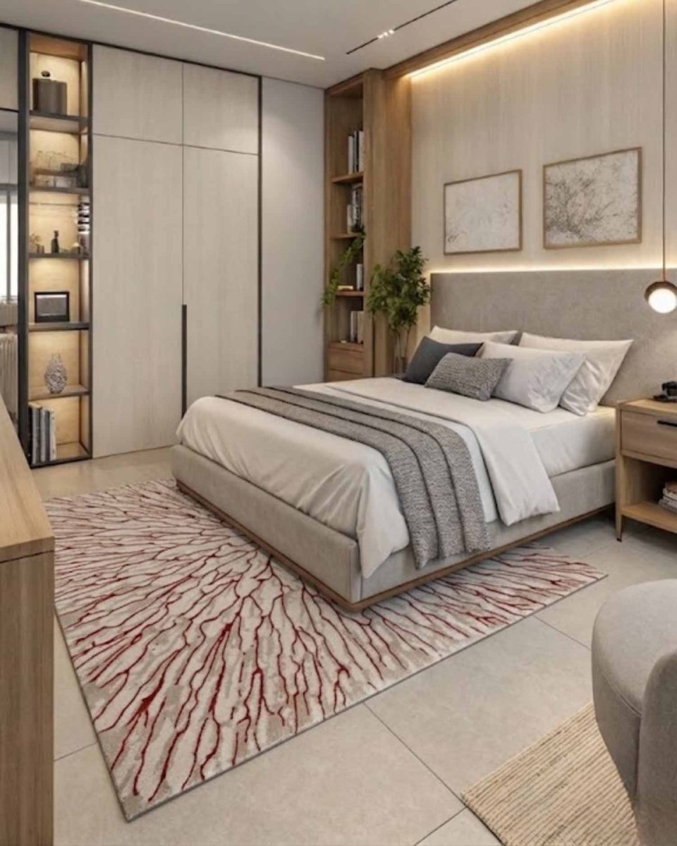 Delta 550A Beige Rojo | Alfombra - Kodaz CarpetKodaz Carpet