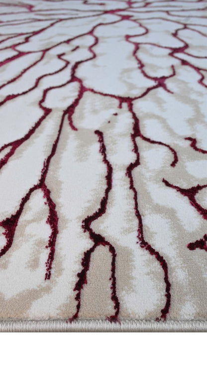 Delta 550A Beige Rojo | Alfombra Kodaz Carpet
