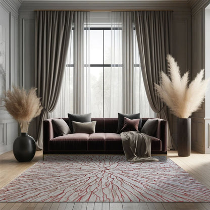 Delta 550A Beige Rojo | Alfombra Kodaz Carpet