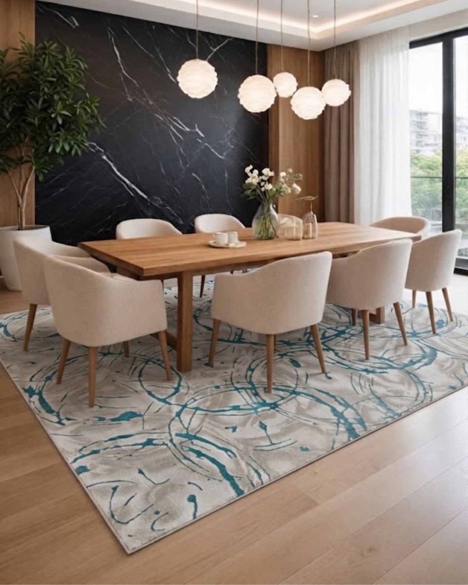 Delta 554A Beige Azul | Alfombra - Kodaz CarpetKodaz Carpet