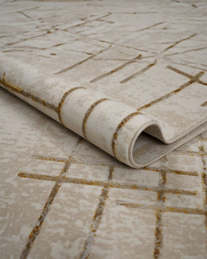 Alfombra Gamma 358A Beige Dorado Kodaz Carpet