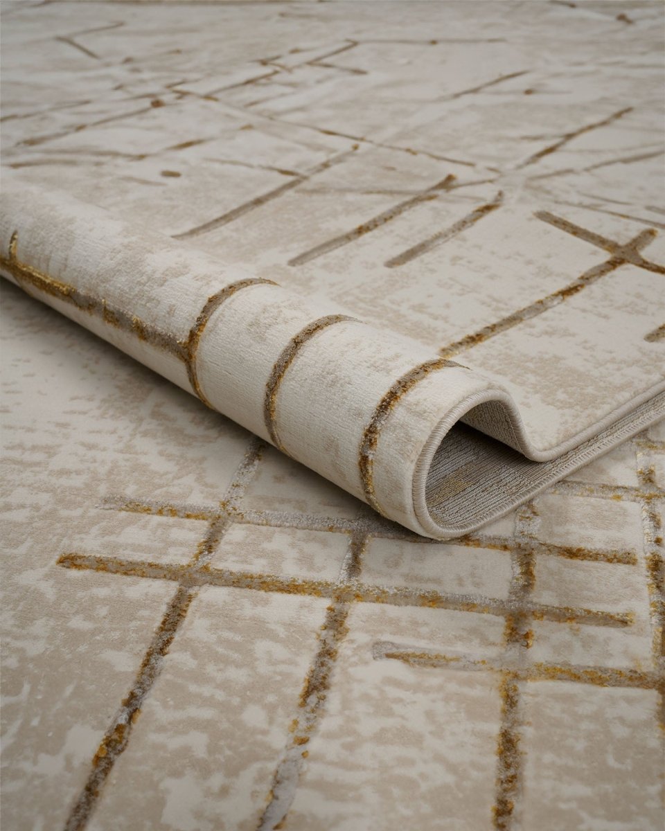 Alfombra Gamma 358A Beige Dorado Kodaz Carpet