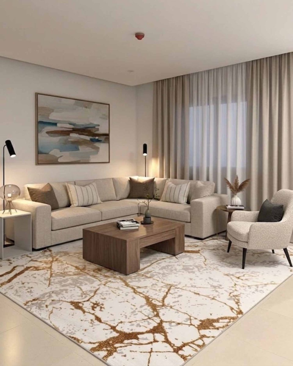 Gamma 421A Beige Dorado | Alfombra - Kodaz CarpetKodaz Carpet