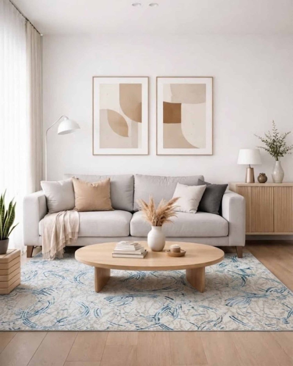Gamma 627A Beige Azul | Alfombra - Kodaz CarpetKodaz Carpet