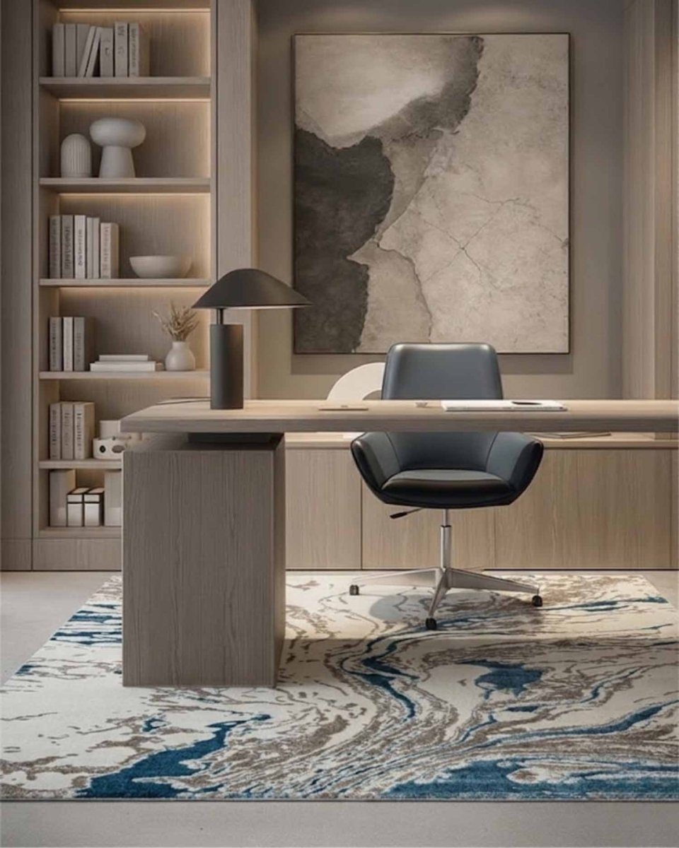 Gamma 691A Beige Azul | Alfombra - Kodaz CarpetKodaz Carpet