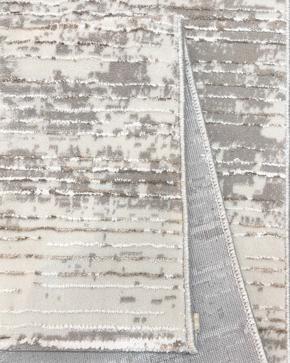 Alfombra Prada 377A Crema Plateado Kodaz Carpet
