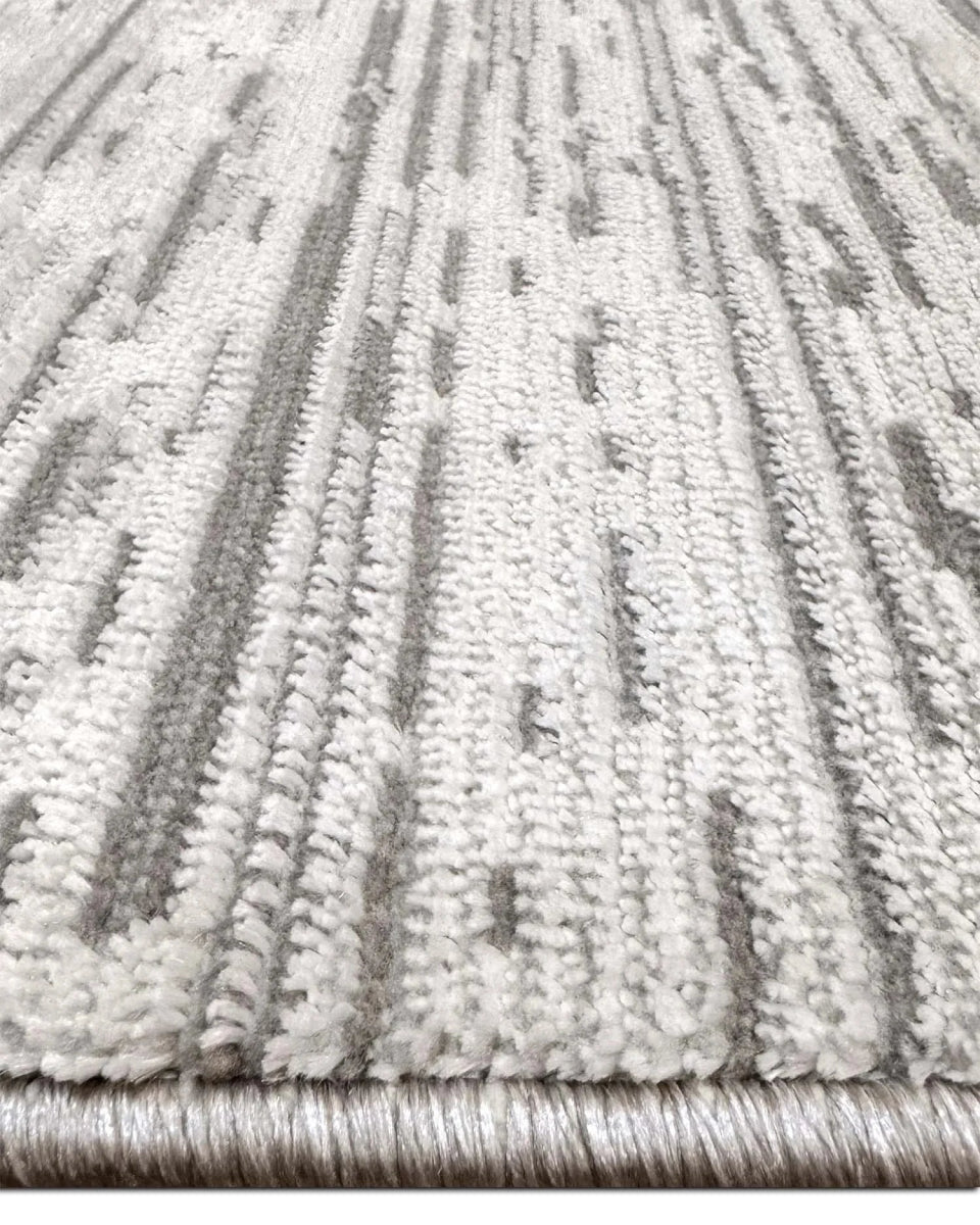Alfombra Prada 386 Crema Plateado Kodaz Carpet