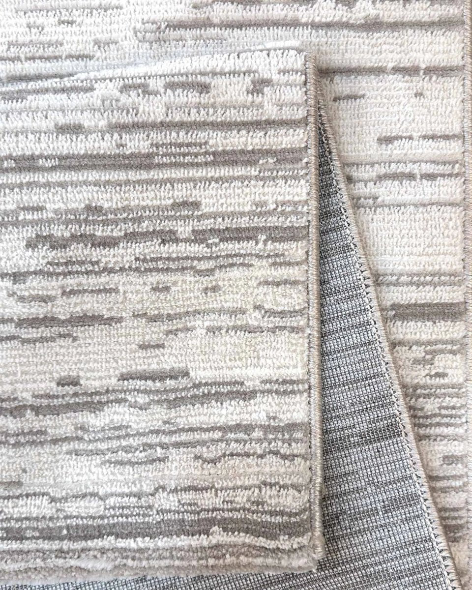 Alfombra Prada 386 Crema Plateado Kodaz Carpet