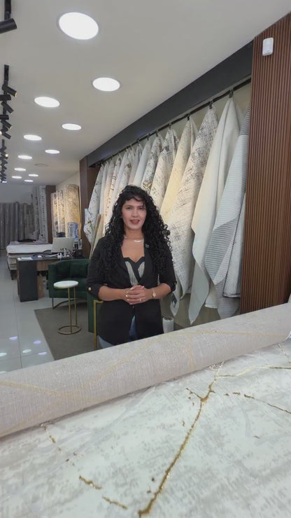 Alfombra Delta 608 Beige / Dorado