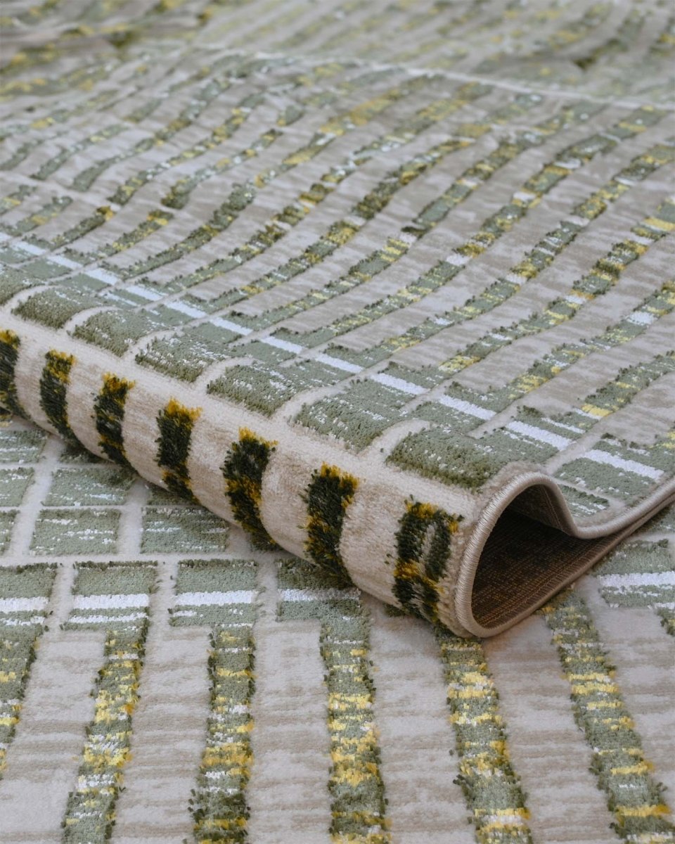 Zeta 487A Beige Verde | Alfombra Kodaz Carpet
